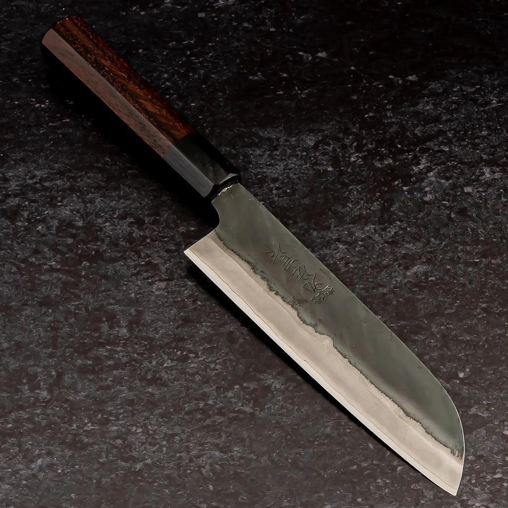 ZDP189 黒三徳180mm 紫檀八角柄